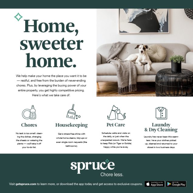 Spruce cleaning flyer - Apartments for rent woodlands tx.