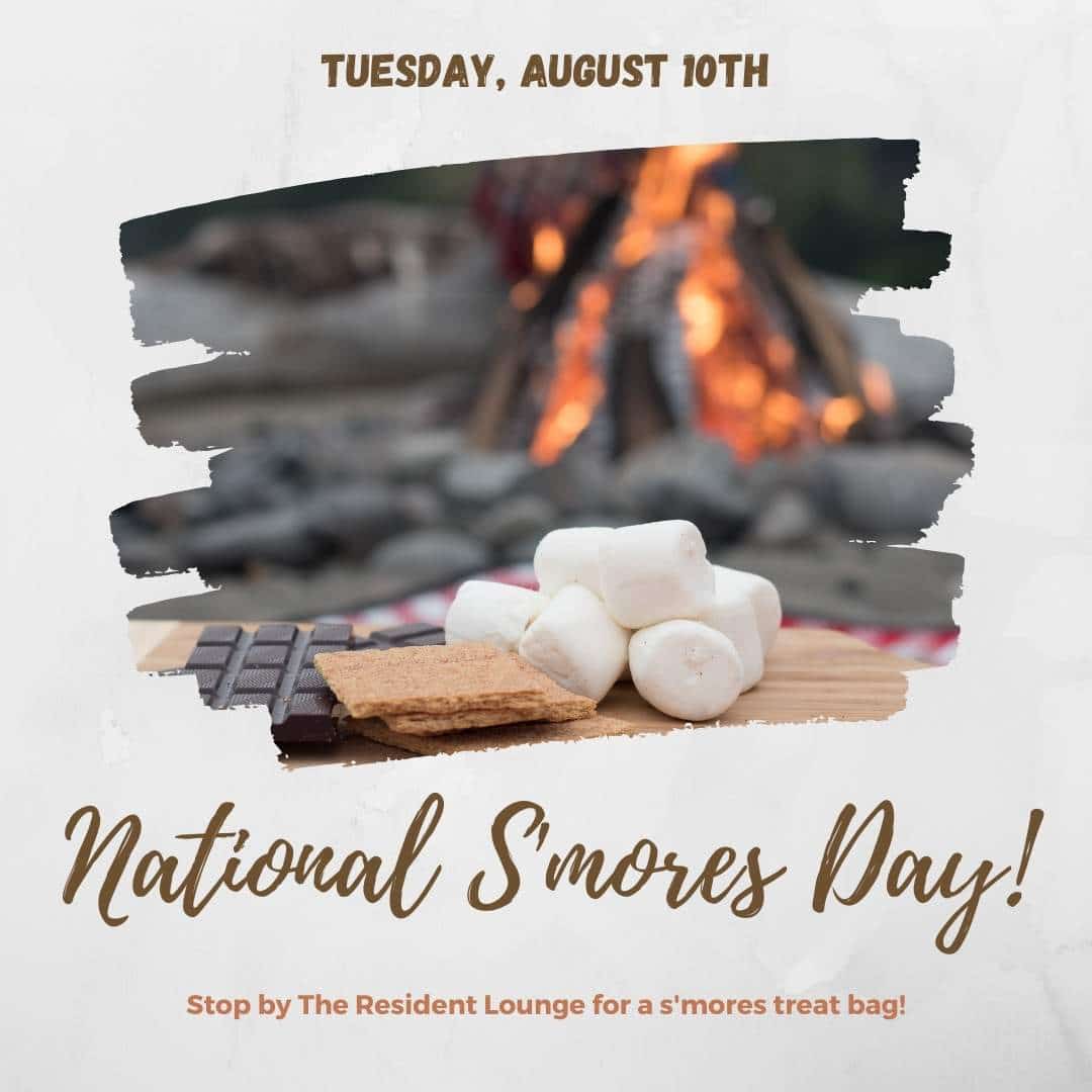 National S'mores Day! Apartments in The Woodlands TX